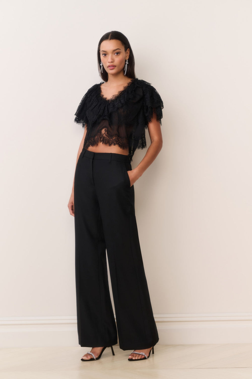 Vienne Lace Chiffon Top | Loveshackfancy discount