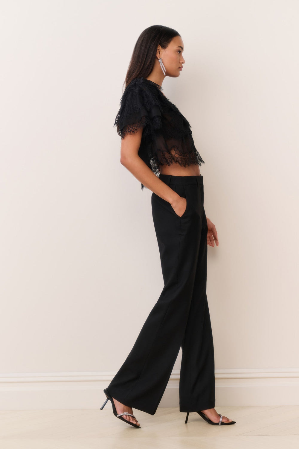 Vienne Lace Chiffon Top | Loveshackfancy discount