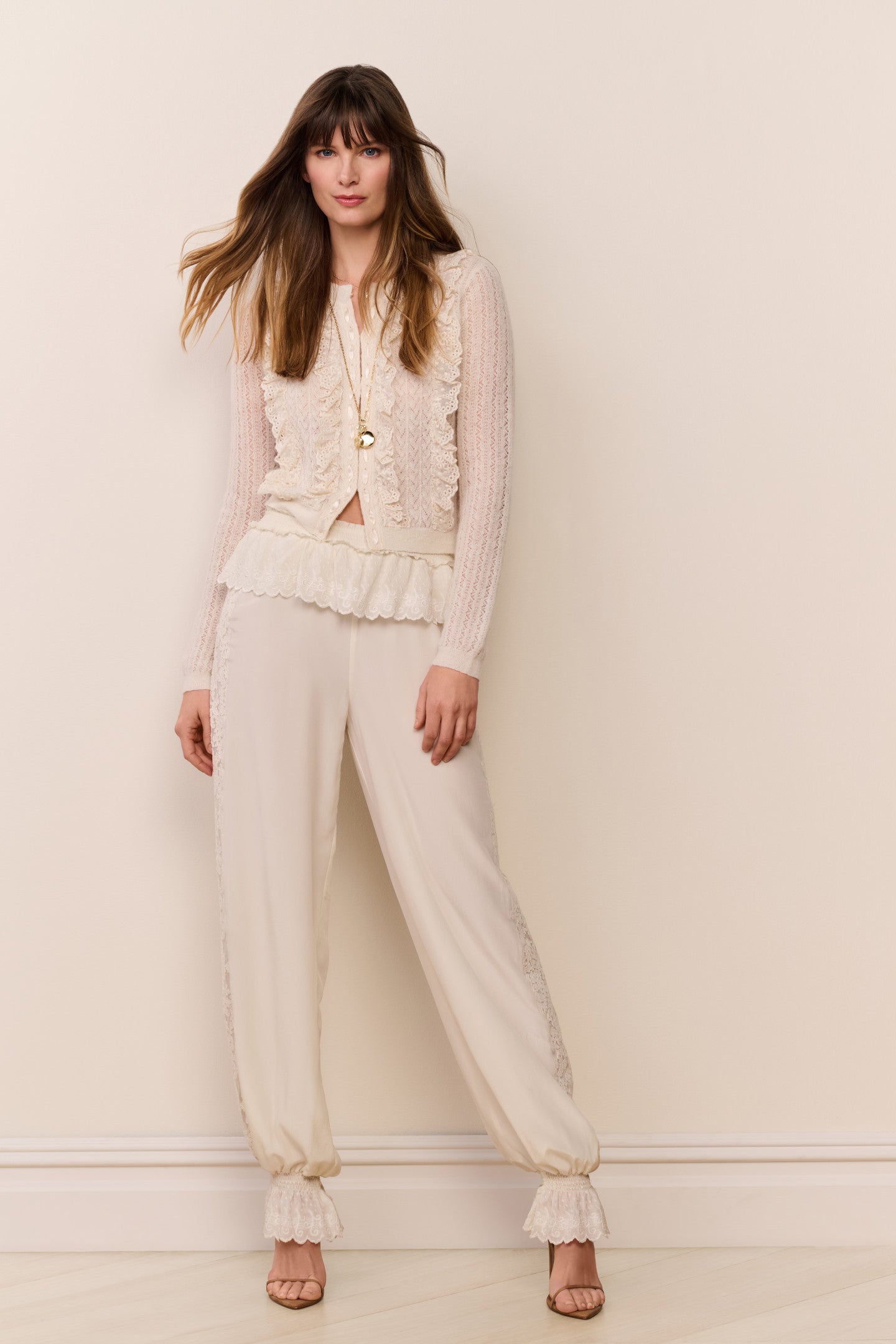 Clyra Silk Lace-Trimmed Balloon Pant | Loveshackfancy for sale