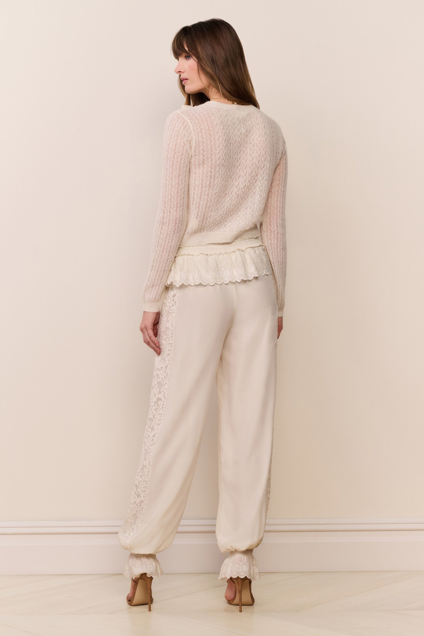 Clyra Silk Lace-Trimmed Balloon Pant | Loveshackfancy for sale