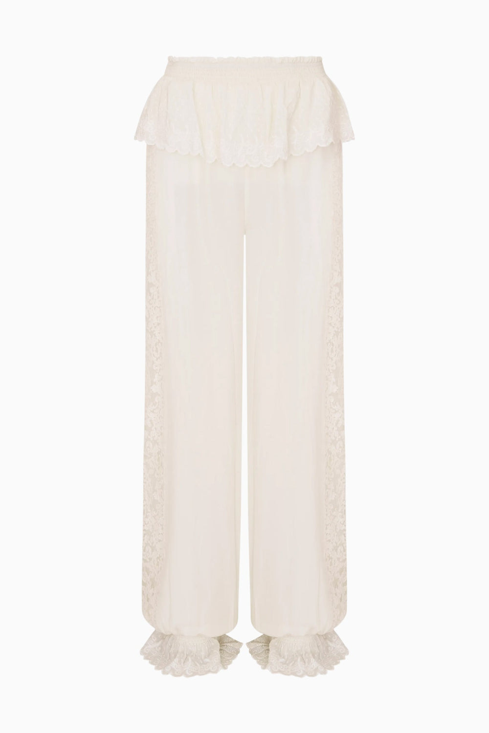 Clyra Silk Lace-Trimmed Balloon Pant | Loveshackfancy for sale