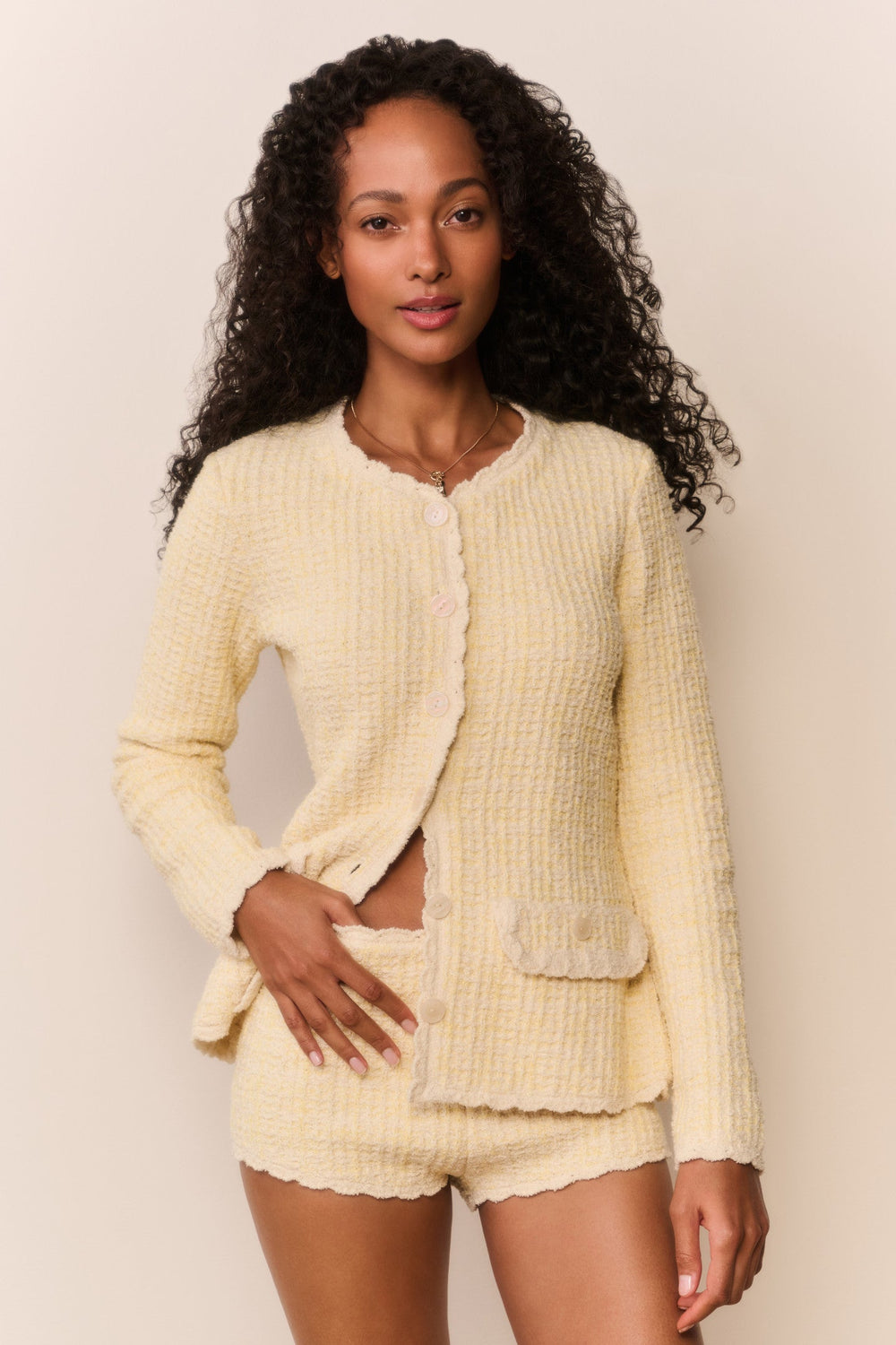 Atlanta Knit Tweed Mini Shorts | Loveshackfancy on sale
