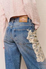 Bambie Lace Appliqué Jeans | Loveshackfancy near me