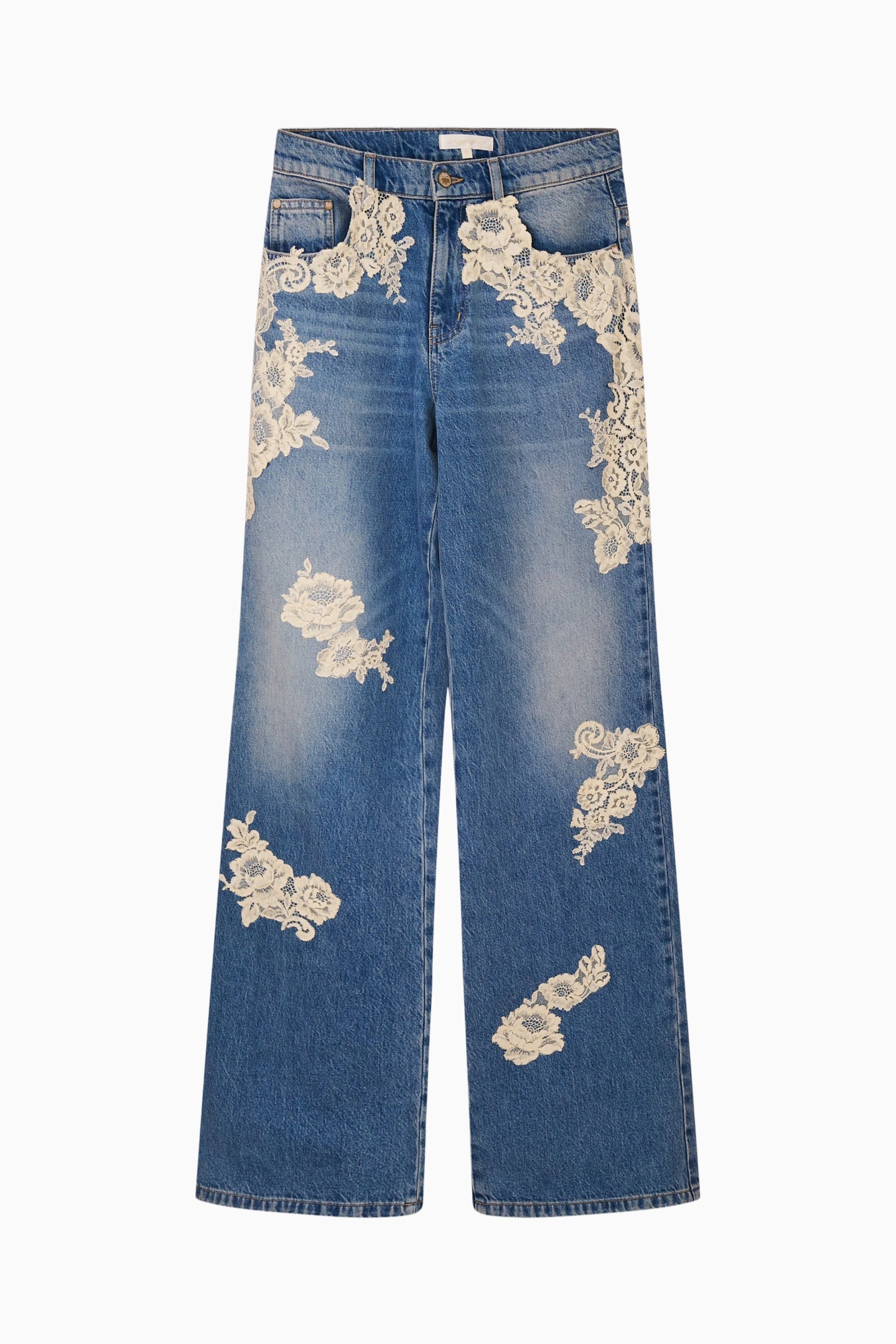 Bambie Lace Appliqué Jeans | Loveshackfancy near me