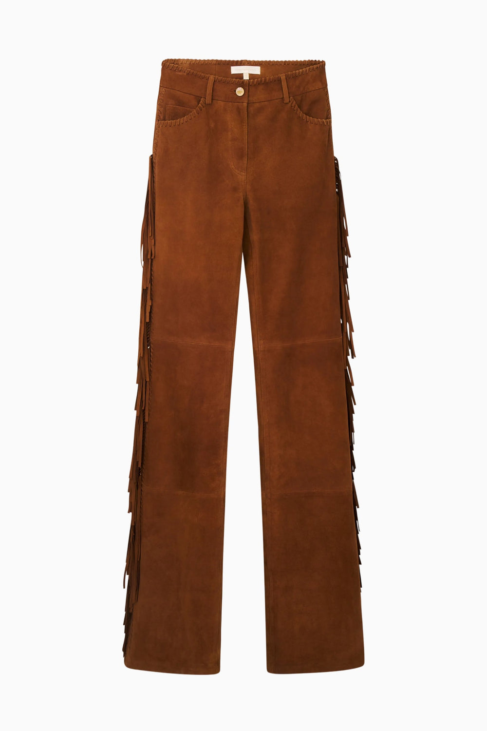 Jenya Suede Fringe Pant | Loveshackfancy online