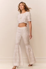 Telva Cotton Victorian Bell Bottom Pant | Loveshackfancy outlet