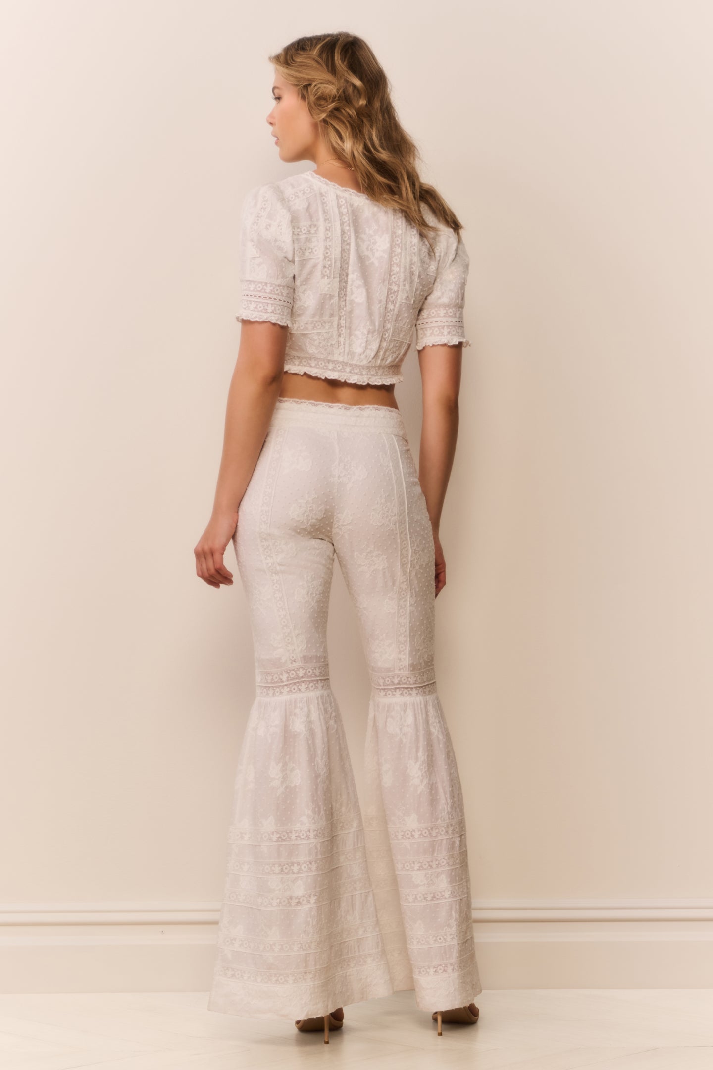 Telva Cotton Victorian Bell Bottom Pant | Loveshackfancy outlet