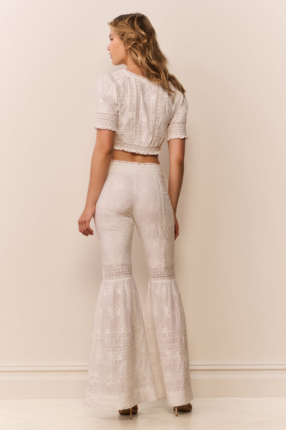 Telva Cotton Victorian Bell Bottom Pant | Loveshackfancy outlet