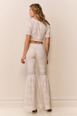 Telva Cotton Victorian Bell Bottom Pant | Loveshackfancy outlet