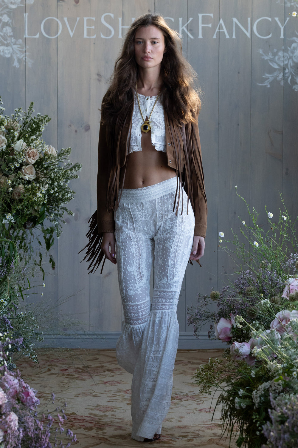 Telva Cotton Victorian Bell Bottom Pant | Loveshackfancy outlet