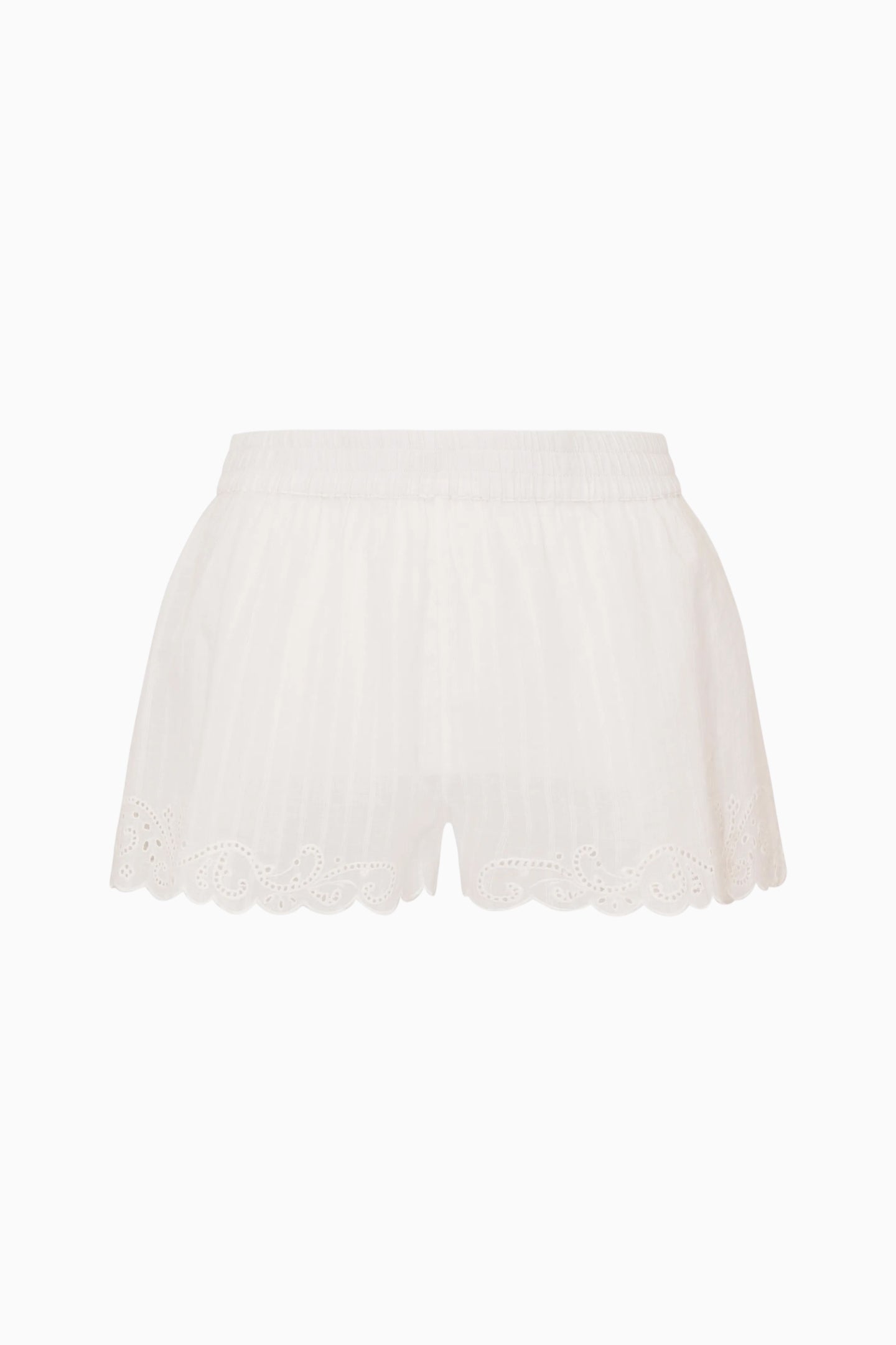 Ocean Embroidered Cotton Cover-Up Shorts | Loveshackfancy near me