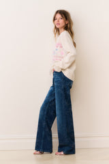 Dessa Crystal Bow Jeans | Loveshackfancy sale