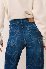 Dessa Crystal Bow Jeans | Loveshackfancy sale