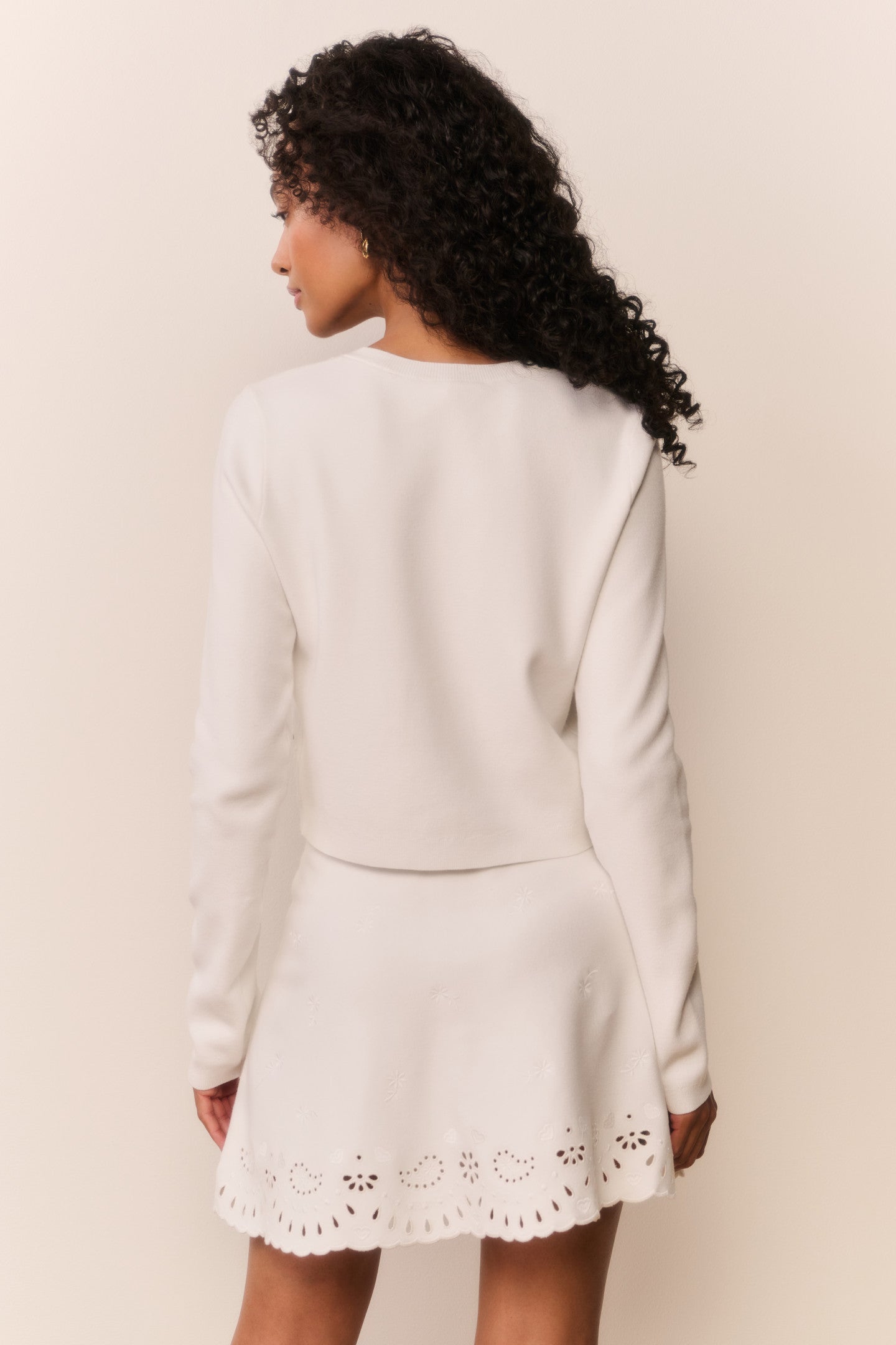 Leda Bandana Eyelet Knit Cardigan | Loveshackfancy near me