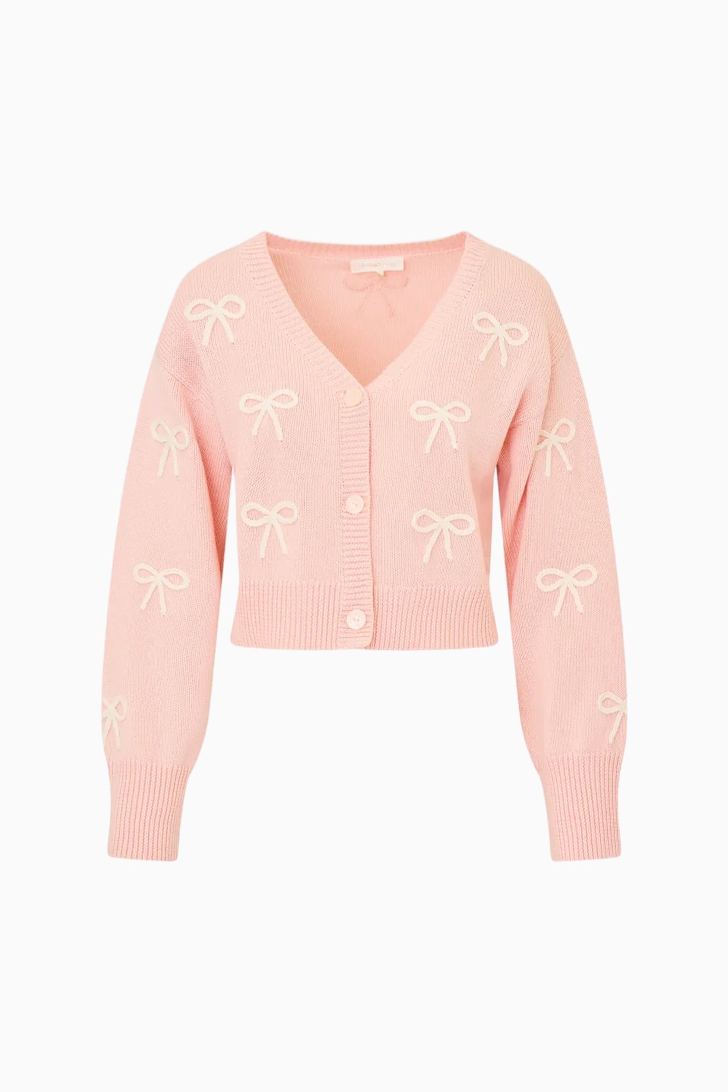 Francette Cotton Bow Embroidered Cardigan | Loveshackfancy sale