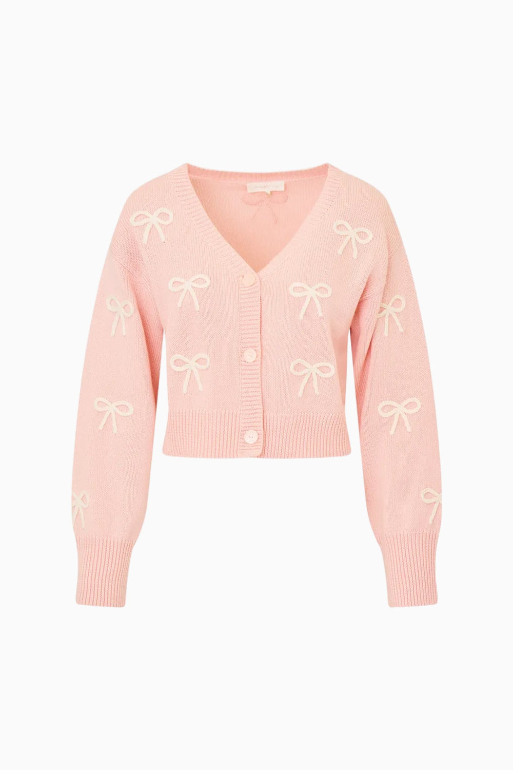 Francette Cotton Bow Embroidered Cardigan | Loveshackfancy sale