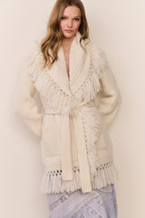 Daphira Fringe Alpaca Wrap Cardigan | Loveshackfancy US