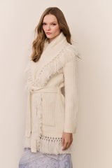 Daphira Fringe Alpaca Wrap Cardigan | Loveshackfancy US