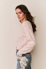 Filomena Cropped Cable Knit Pullover | Loveshackfancy outlet