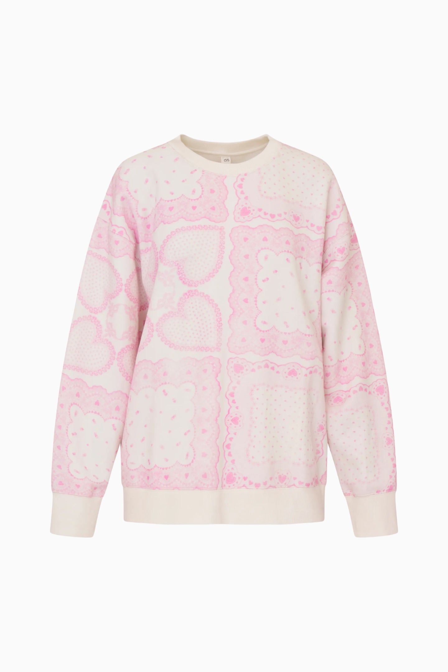 Leila Heart Printed Fleece Pullover | Loveshackfancy sale