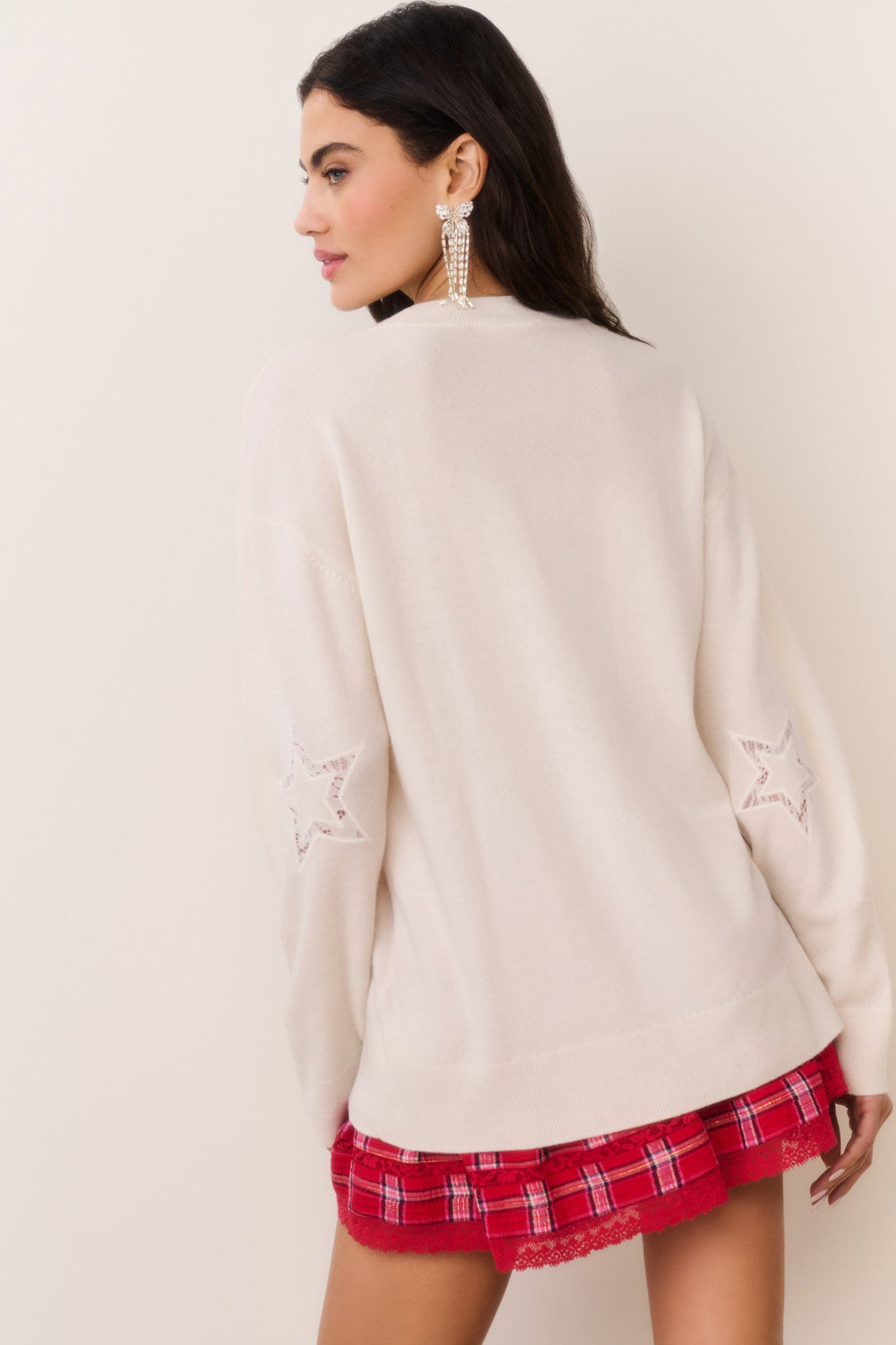 Westcott Wool-Cashmere Lace Star Pullover | Loveshackfancy online