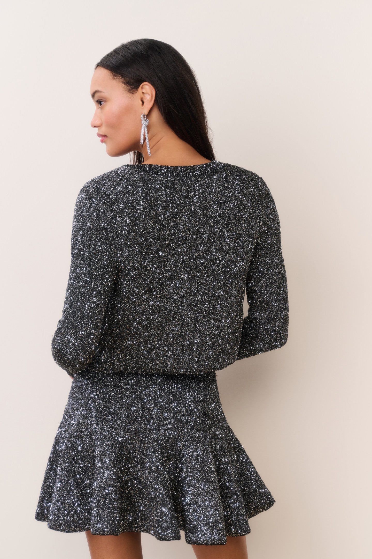 Ferra Sequin Stretch Knit Cardigan | Loveshackfancy sale