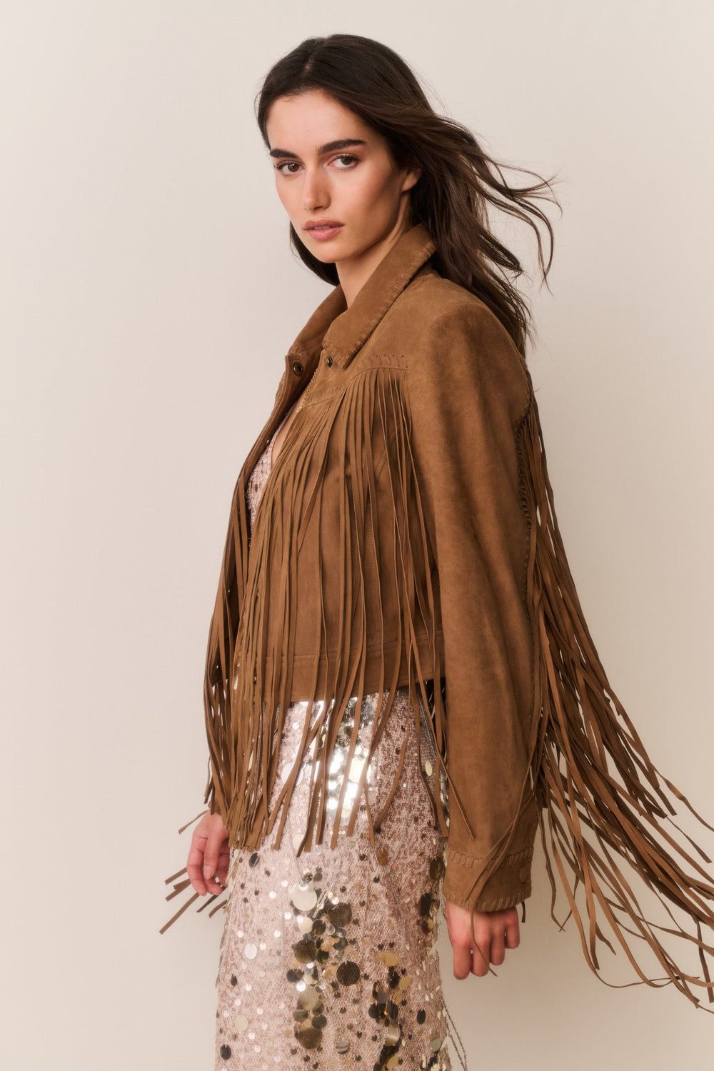 Maelis Suede Fringe Jacket | Loveshackfancy discount