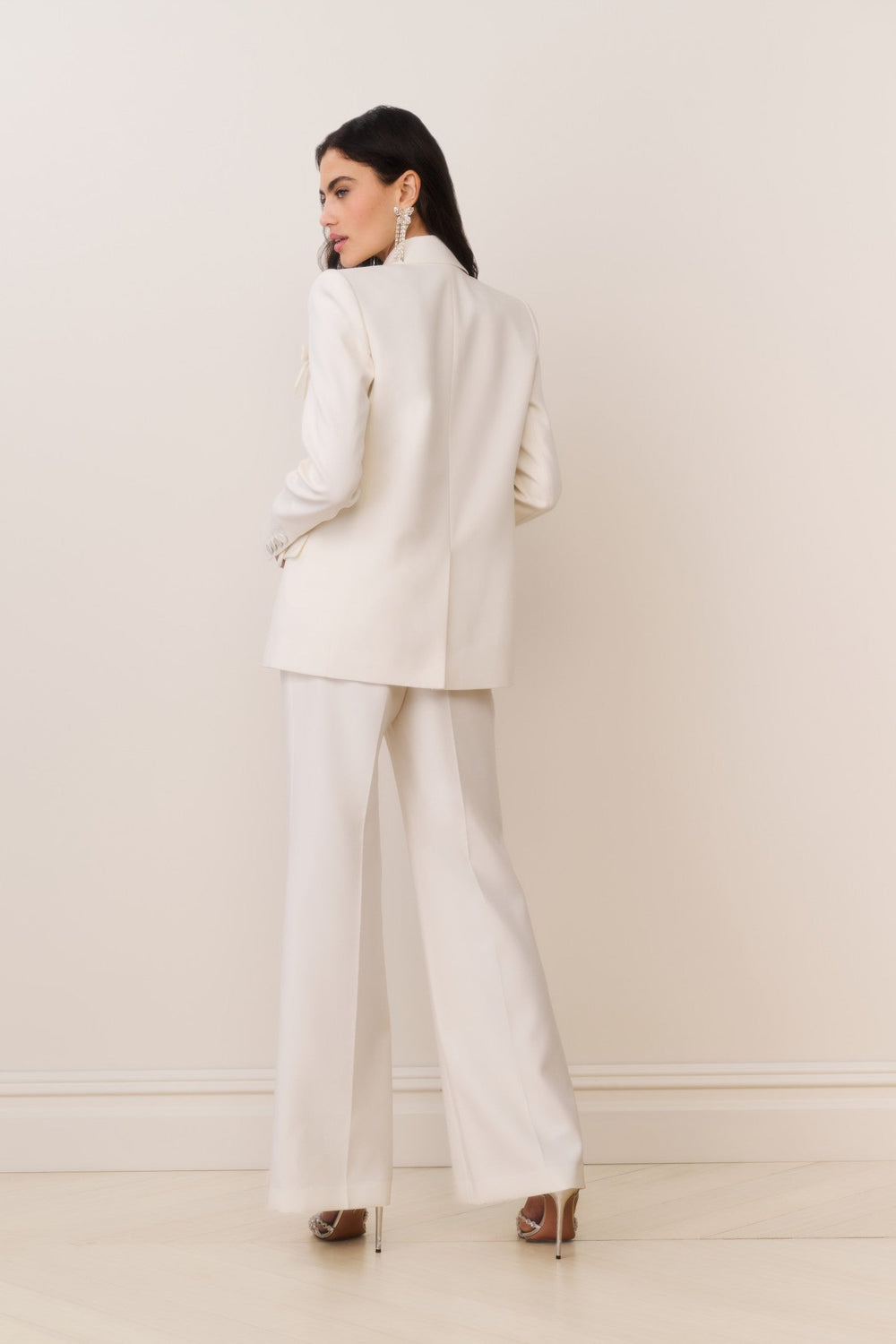 Shayne Wool-Blend Bow-Embellished Blazer | Loveshackfancy for sale