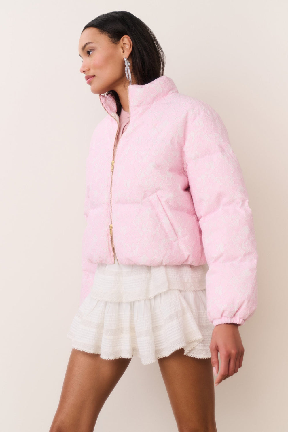 Celesta Lace Puffer Jacket | Loveshackfancy on sale