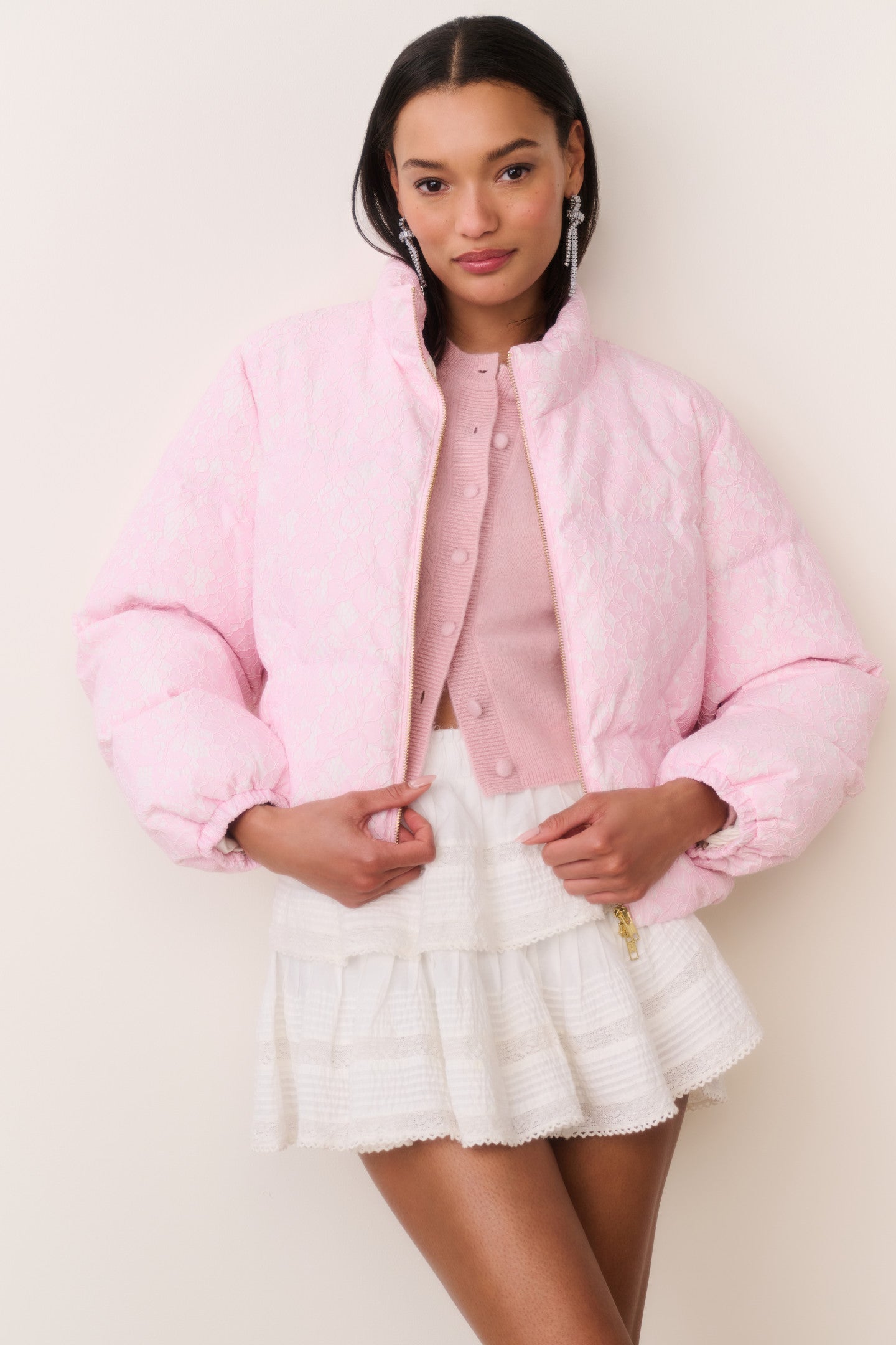 Celesta Lace Puffer Jacket | Loveshackfancy on sale