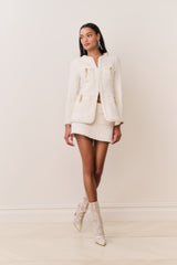 Adrina Tweed Embellished Jacket | Loveshackfancy US