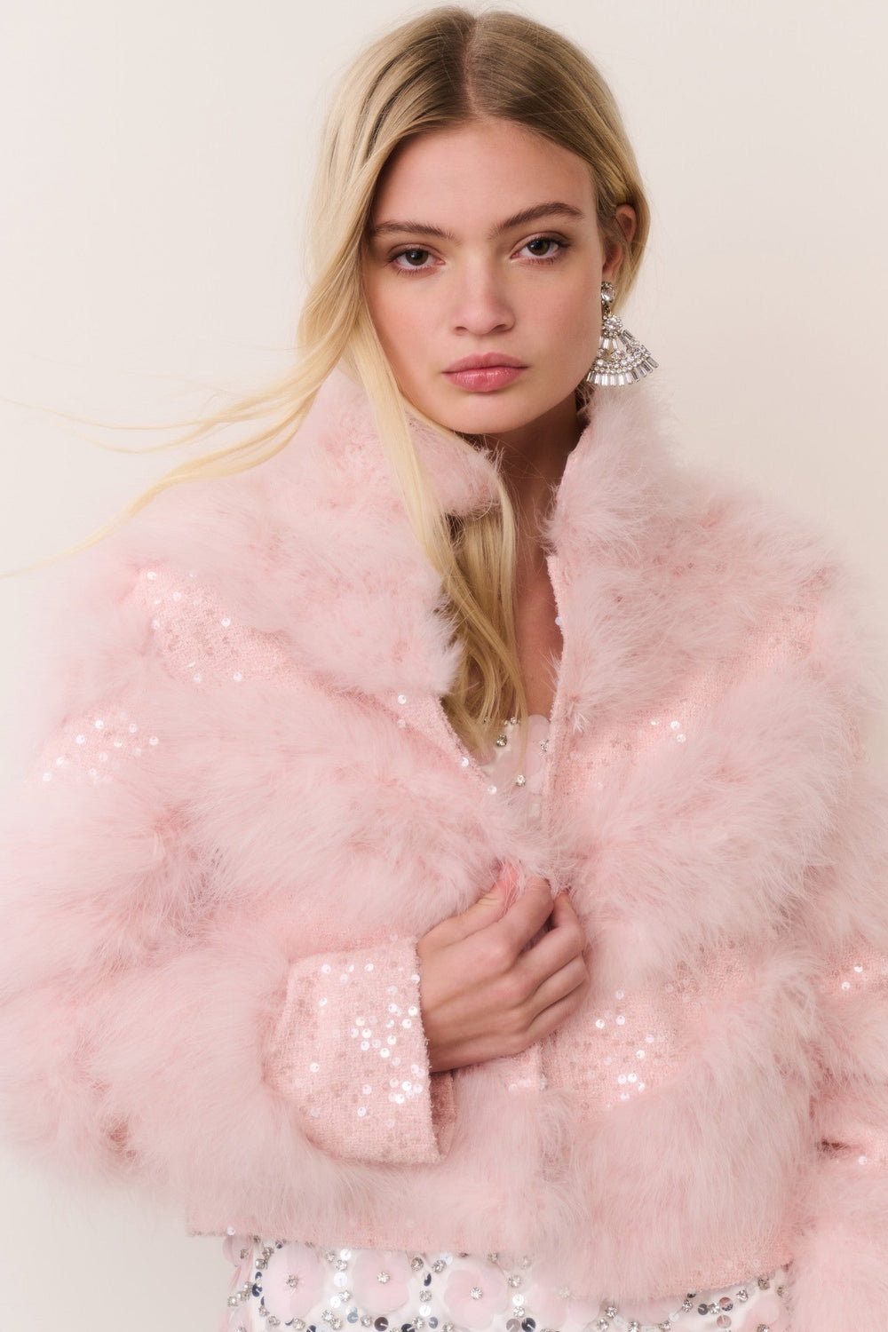 Curran Feather & Sequin Jacket | Loveshackfancy online