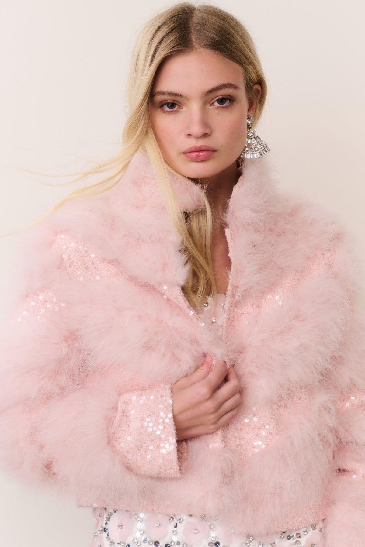 Curran Feather & Sequin Jacket | Loveshackfancy online