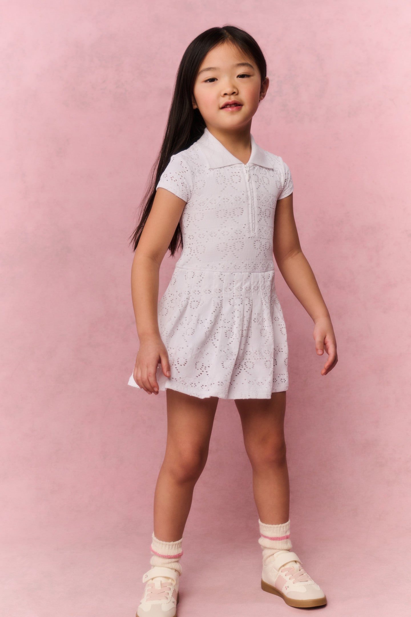 Little Girls Courtley Eyelet Active Dress | Loveshackfancy US