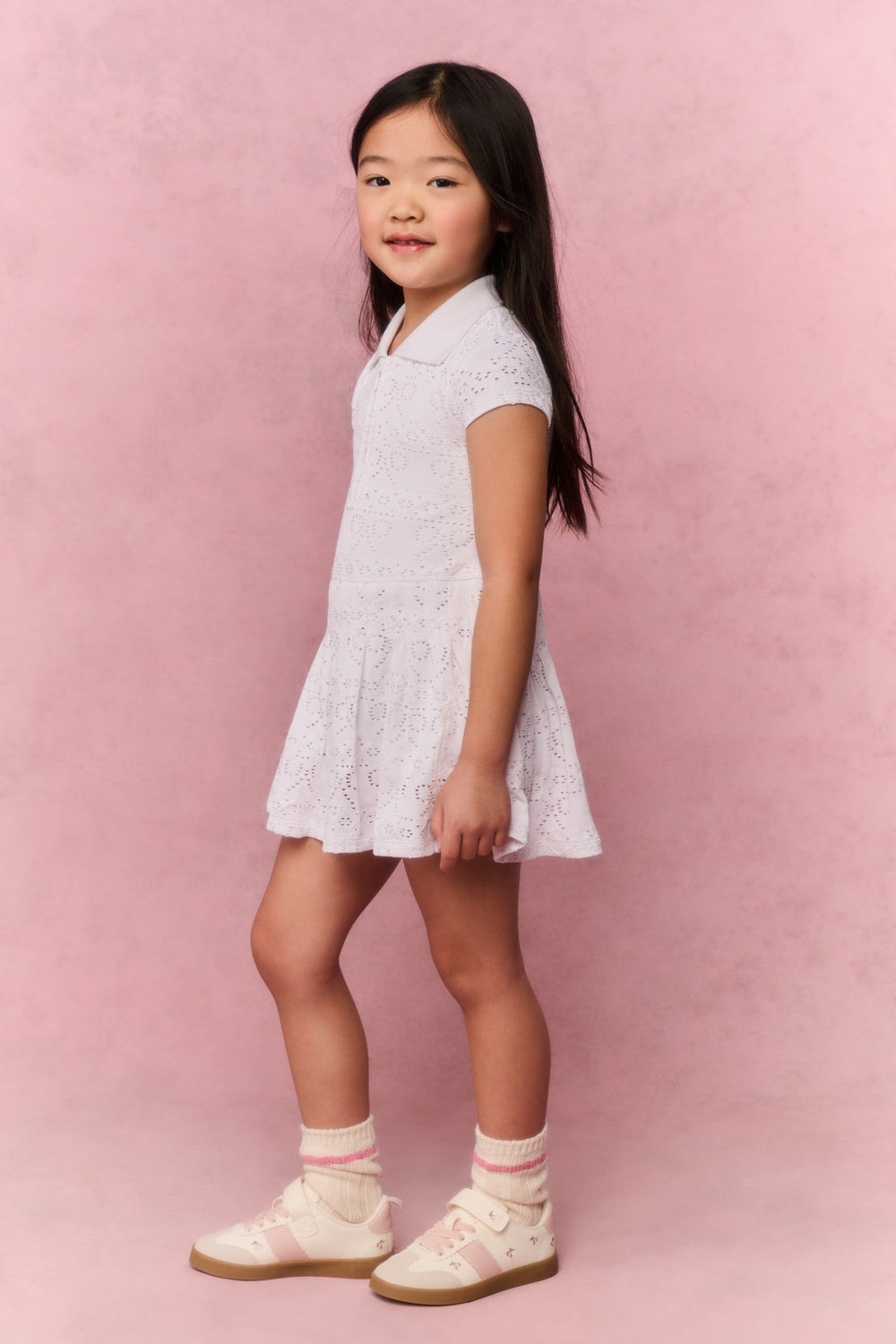 Little Girls Courtley Eyelet Active Dress | Loveshackfancy US