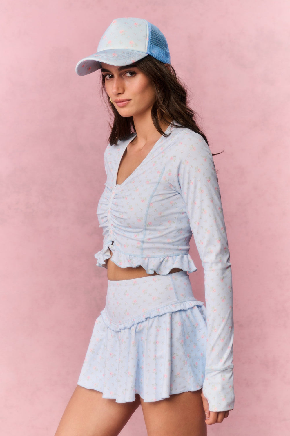 Medway Printed Zip-Up Active Top | Loveshackfancy discount