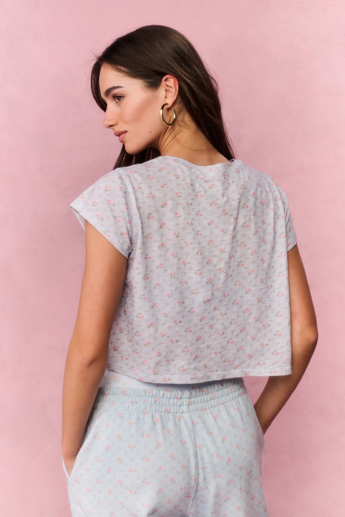 Rubin Cropped Cotton Tee | Loveshackfancy for sale