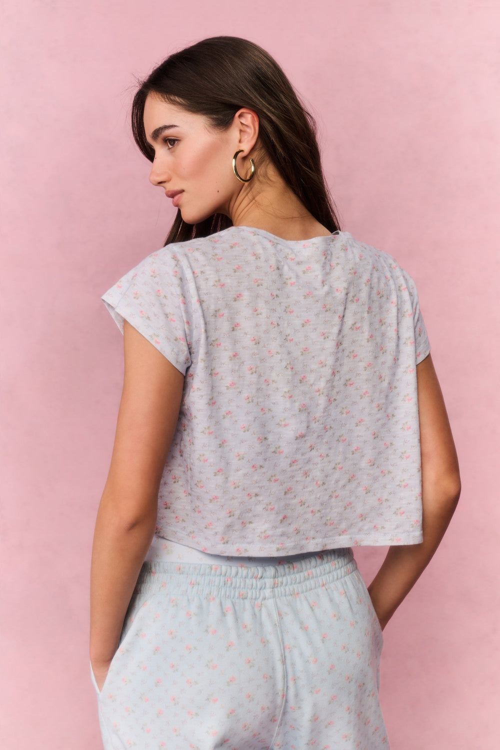 Rubin Cropped Cotton Tee | Loveshackfancy for sale