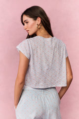 Rubin Cropped Cotton Tee | Loveshackfancy for sale