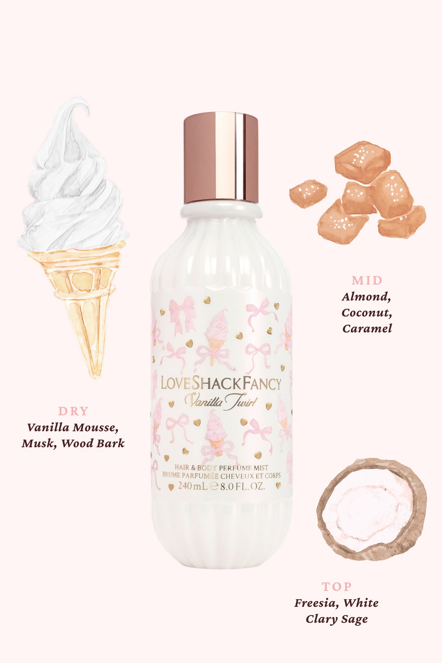 Vanilla Twirl Hair & Body Perfume Mist with Vanilla Mousse and Salted Caramel | Loveshackfancy sale