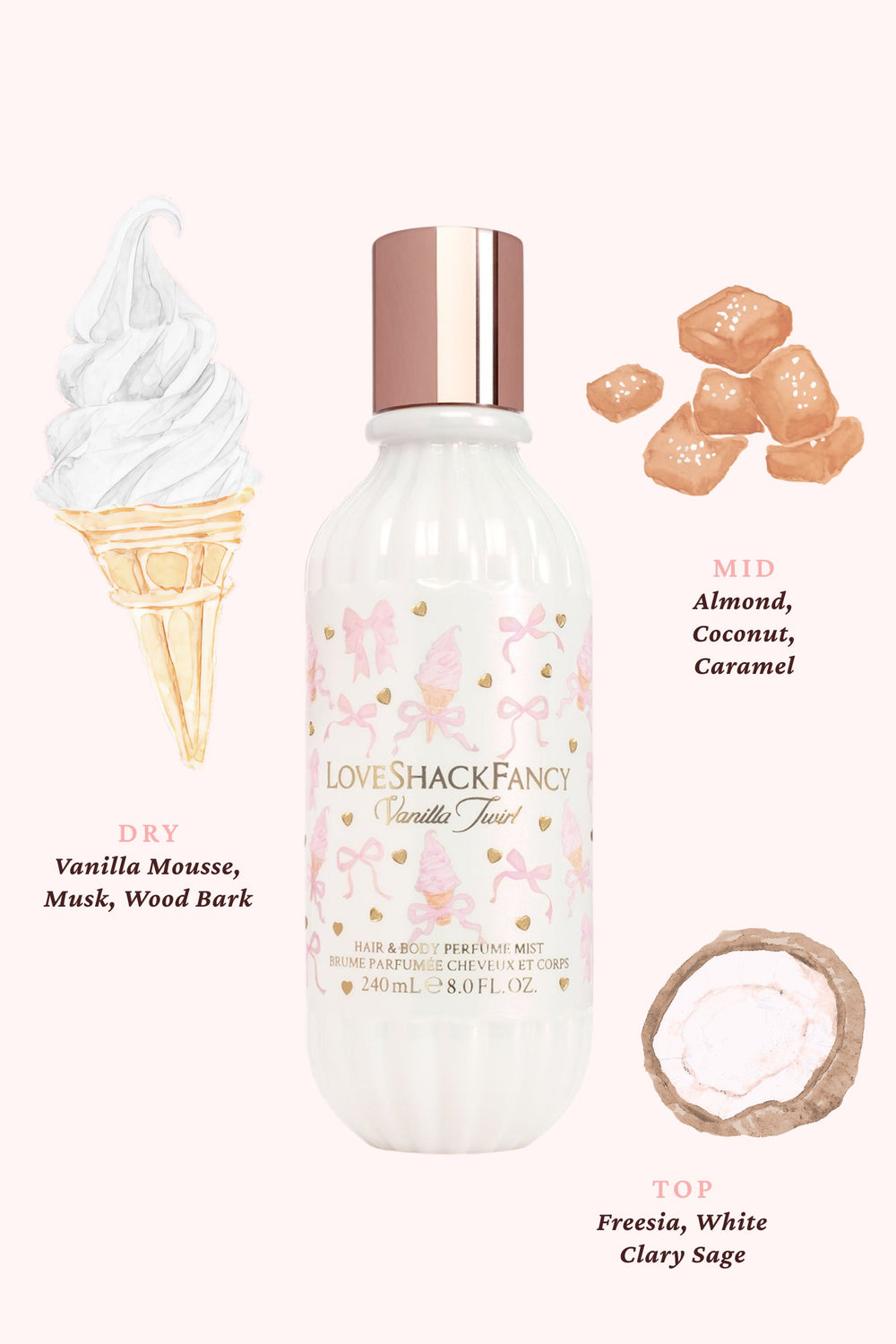 Vanilla Twirl Hair & Body Perfume Mist with Vanilla Mousse and Salted Caramel | Loveshackfancy sale