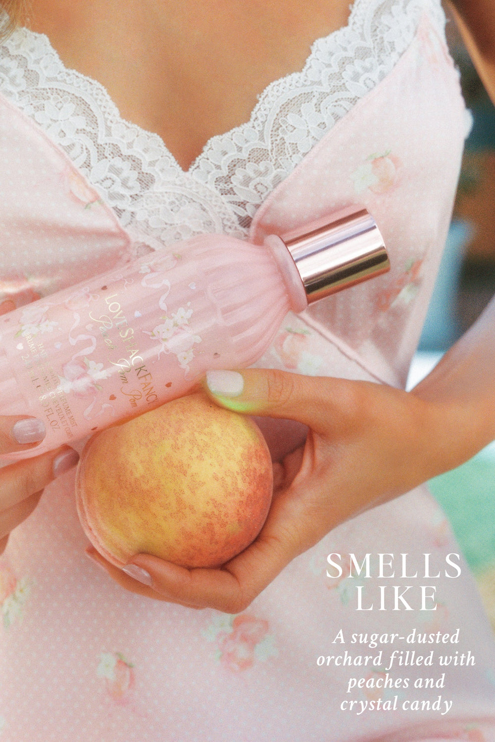 Peach Pom Pom Hair & Body Perfume Mist with Candied Peach and Crystallized Sugar | Loveshackfancy on sale