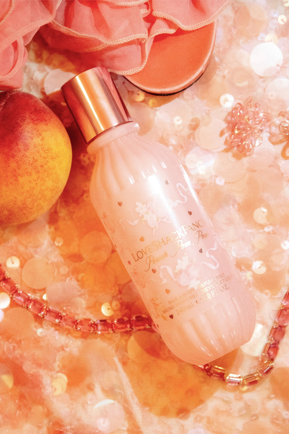 Peach Pom Pom Hair & Body Perfume Mist with Candied Peach and Crystallized Sugar | Loveshackfancy on sale