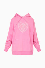 Nacova Heart Doily Fleece Hoodie | Loveshackfancy sale
