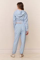 Arienne Cropped Bow Print Hoodie | Loveshackfancy for sale