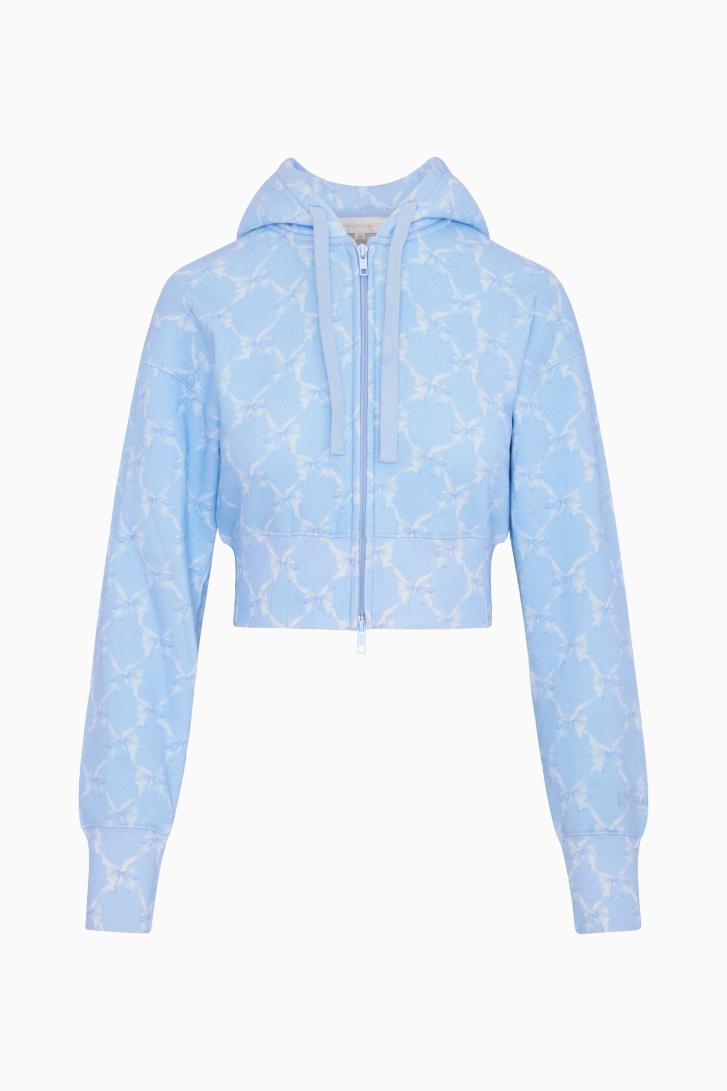 Arienne Cropped Bow Print Hoodie | Loveshackfancy for sale