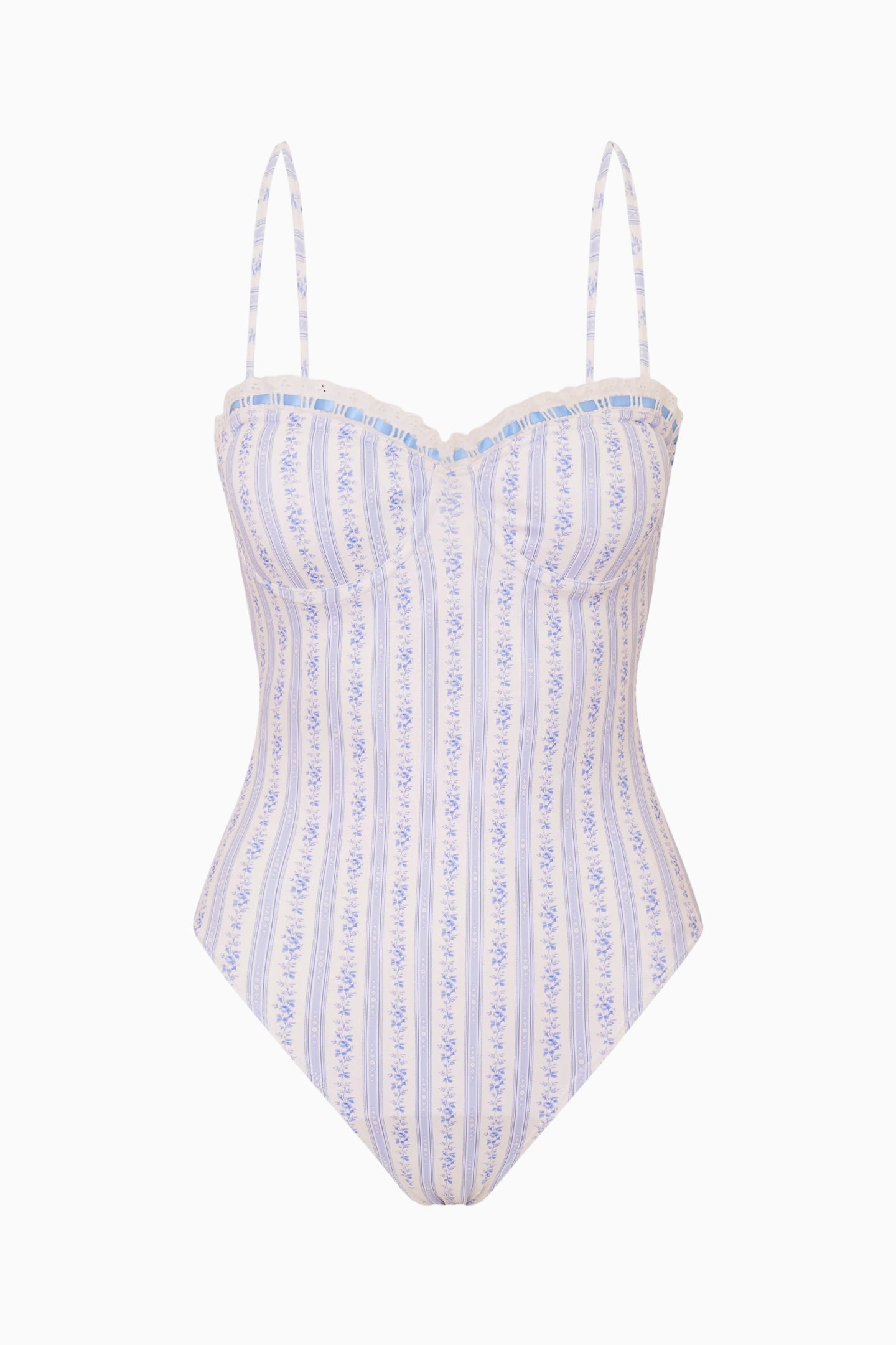 Brooksie Floral Striped One-Piece Swimsuit | Loveshackfancy for sale