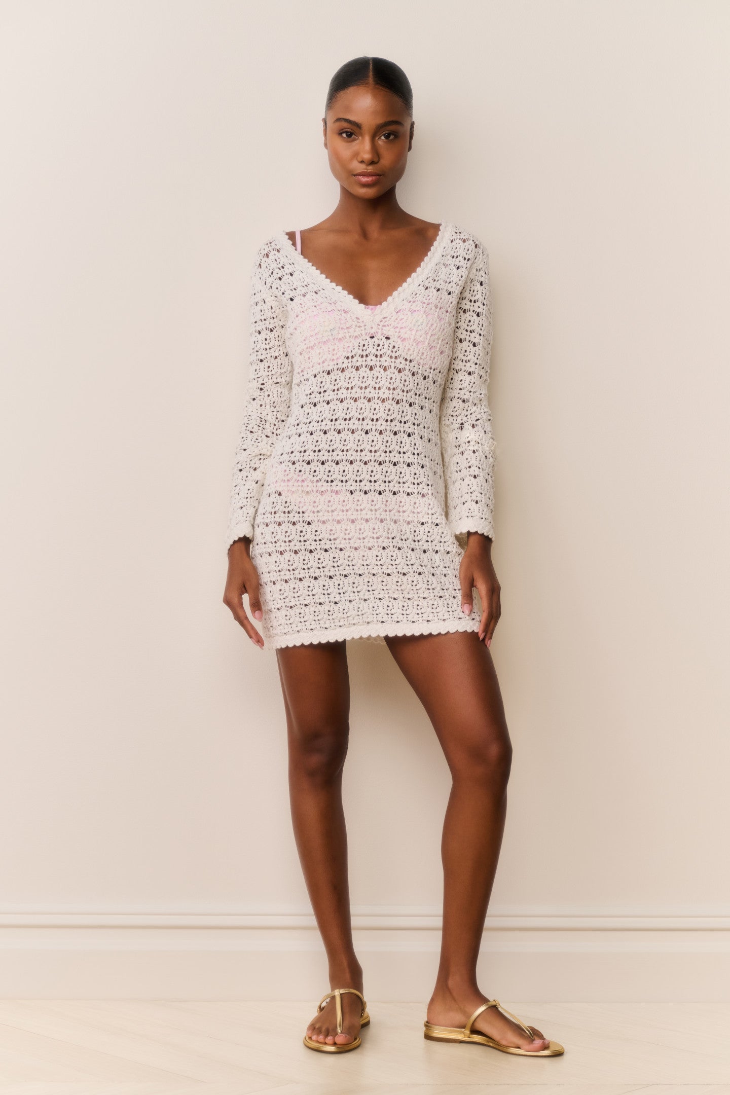 Vespa Crochet Mini Cover-Up Dress | Loveshackfancy US