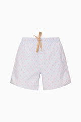 MR FANCY Kai Blue Floral Swim Shorts | Loveshackfancy near me