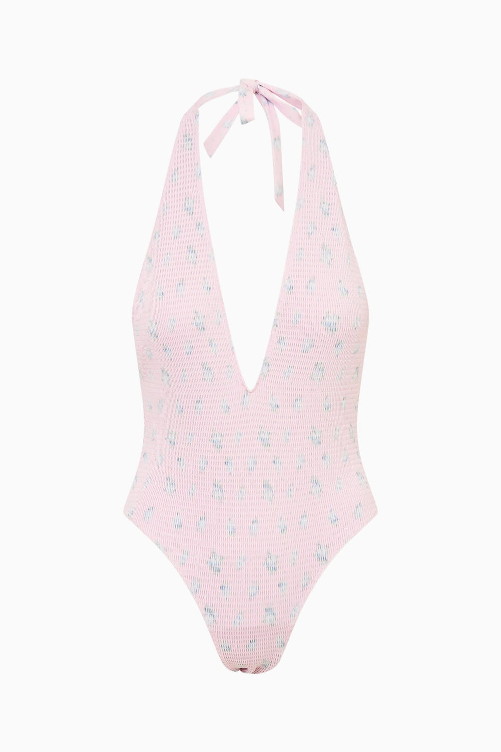Gienna Floral Halter One-Piece Swimsuit | Loveshackfancy online